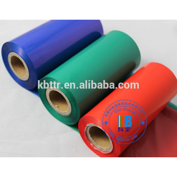 Vinyl thermal transfer label printing color resin compatible zebra printer ribbon